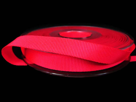 Taśma 10mm ryps poliestrowa neon różowa