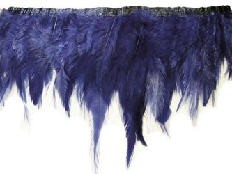 Taśma 12cm FRĘDZEL pióra granatowa