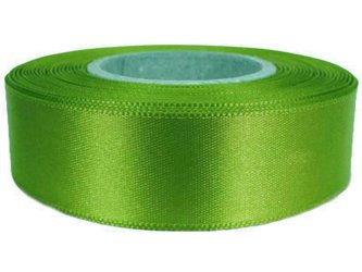 Wstążka 24mm atlas oliwka świeża