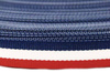 Taśma 11mm tkana LAMPAS granatowo_biało_czerwona