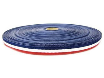 Taśma 11mm tkana LAMPAS granatowo_biało_czerwona