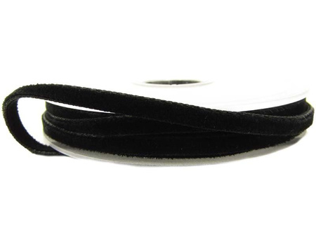 Aksamitka 5mm dwustronna czarna