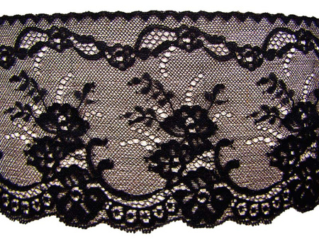 Koronka 10,5cm stabilna czarna