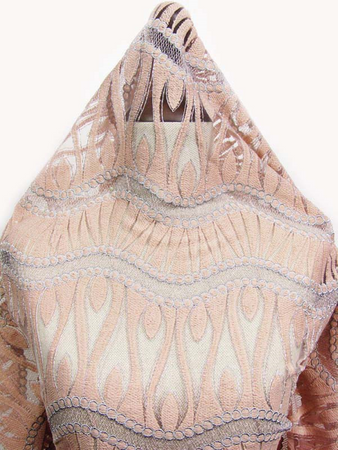 Koronka 140cm tiulowa róż brzoskwinia