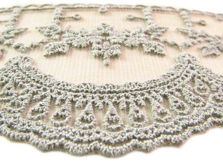 Koronka 7,5m tiulowa popiel