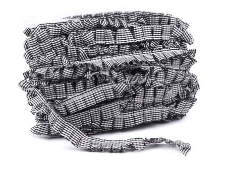 Taśma 1,7cm falbanka pepito czarna