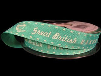 Wstążka 15mm tafta GREAT BRITISH BAKER mięta