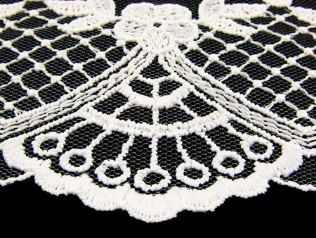 Koronka 8cm tiulowa biała