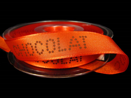Wstążka 16mm tafta CHOCOLAT pomarańczowa