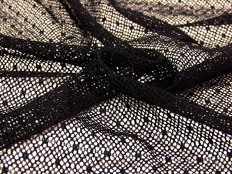 Tiul elastyczny kropka czarny 150cm