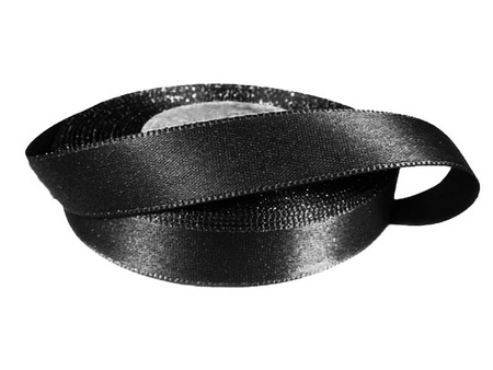 Wstążka 15mm atłas REXOR czarny