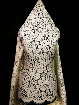 Koronka 160cm bawełnIano-wiskozowa ivory