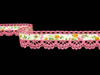 Koronka 1,9cm poliestrowa różowa