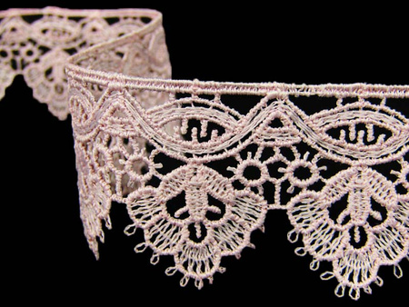 Koronka 3,5cm gipiurowa antyczny róż