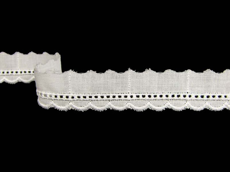 Koronka 1,8cm haft angielski biała