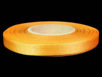 Wstążka 10mm atłas pomarańcz jasny