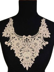 Dekolt gipiurowy bawełna 27cm natural