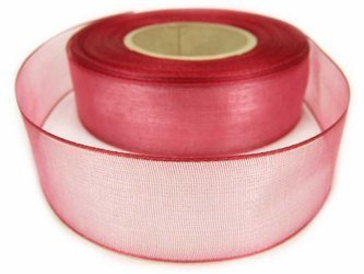 Wstążka 25mm organtyna bordo