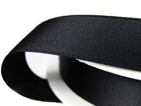 Wstążka 16mm atłas czarna
