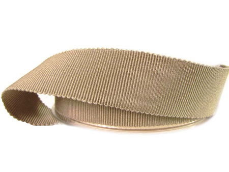 Taśma 25mm ryps bawełniana jasny beż