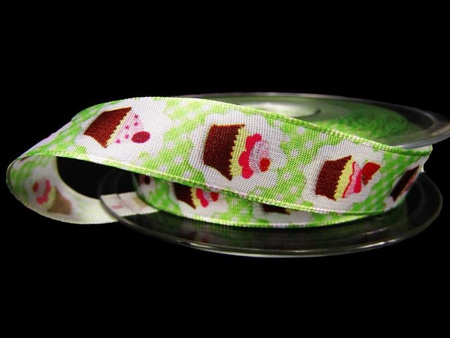 Wstążka 16mm tafta CIACHO pistacja