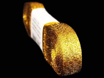 Wstążka 10mm lurex ciemnozłota