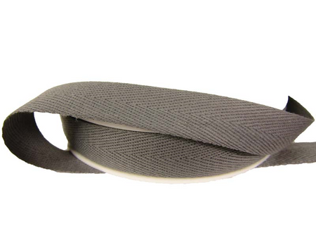 Taśma 16mm bawełniana jodełka popiel