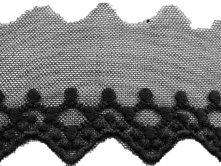Koronka 5,5cm tiulowa czarna