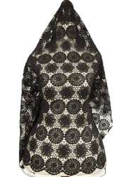 Koronka 130cm bawełniana na tiulu czarna