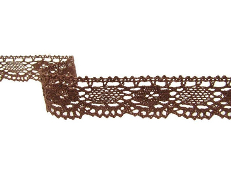 Koronka 3,5cm bawełniana cynamonowy brąz