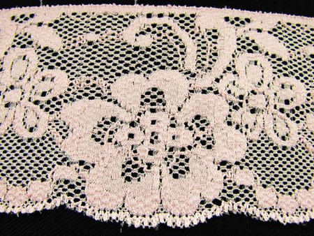 Koronka 7cm elastyczna antyczny róż