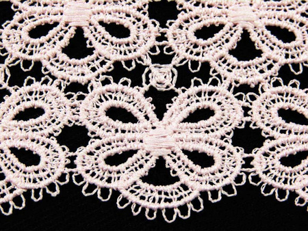 Koronka 5cm gipiurowa pudrowy róż