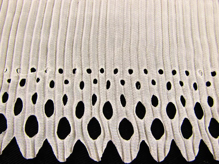 Taśma 11cm falbana PLISA muślin kość słoniowa