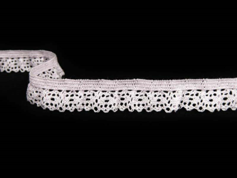 Falbanka 13mm elastyczna poliester pudrowy róż