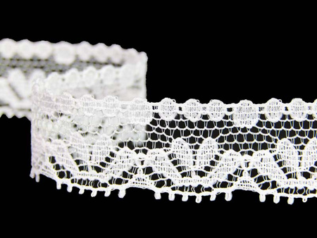 Koronka 1,4cm stabilna biała