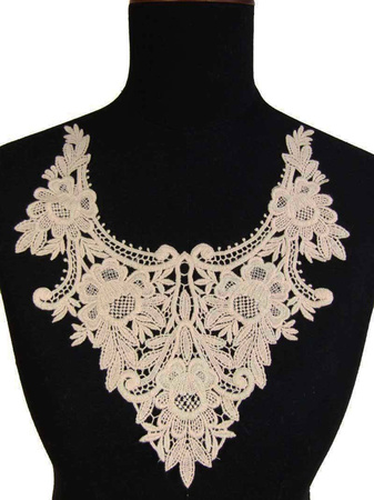 Dekolt gipiurowy bawełna 27cm natural