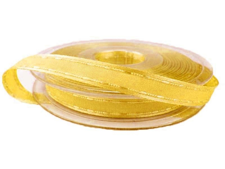 Taśma 1cm ryps STEBNÓWKA słoneczny żółty