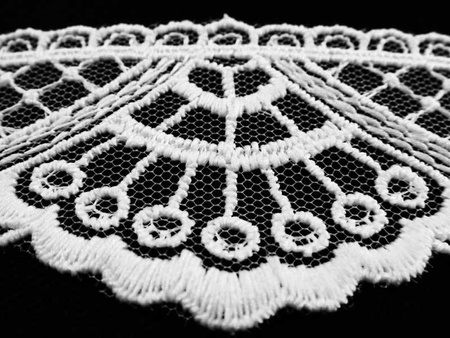 Koronka 4,5cm tiulowa biała