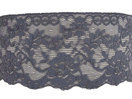 Koronka 12,5cm elastyczna granat indygo