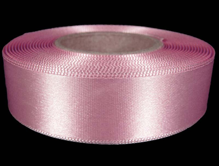 Wstążka 24mm atłas jasny róż