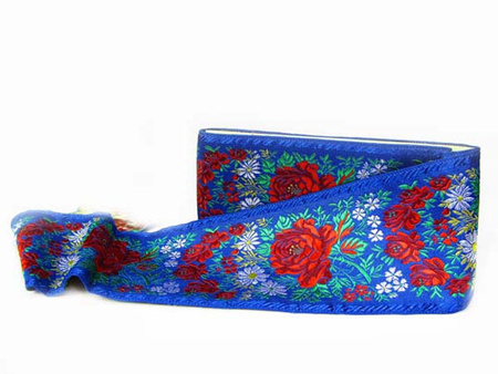 Taśma 100mm żakard RÓŻA chaber