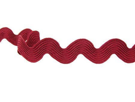 Taśma 28mm zygzak bordo
