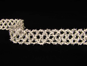 Taśma 2cm ozdobna srebrna