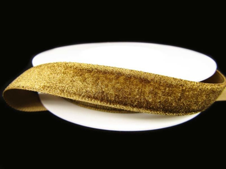 Aksamitka 16mm złoty beż