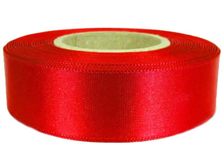 Wstążka 24mm atłas czerwona