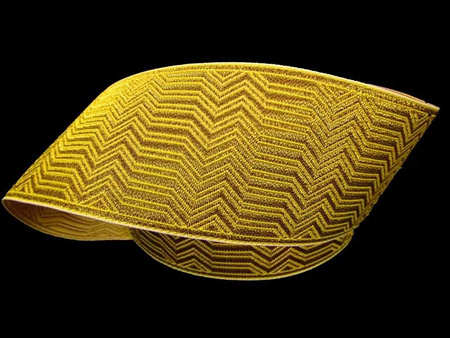 Taśma 50mm żakard ZYGZAK złota
