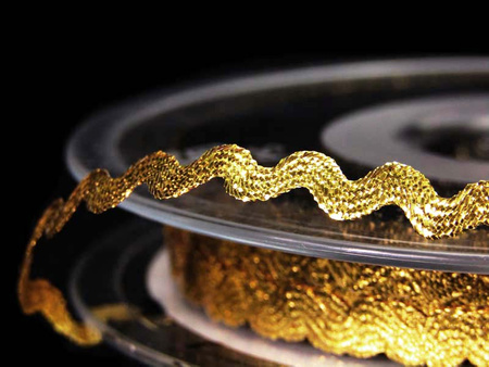 Taśma 6,1mm zygzak rexor złota