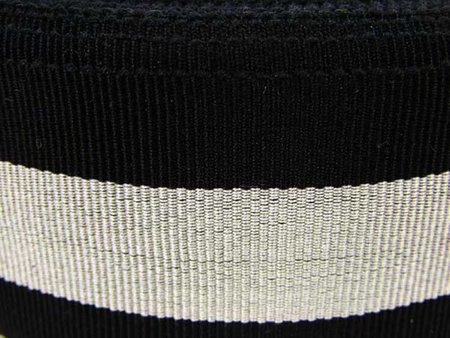 Taśma 45mm ryps bawełna lampas czarna