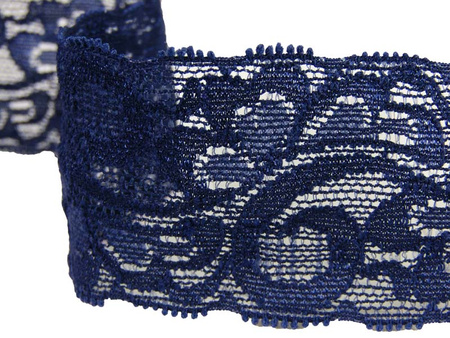 Wstawka 4cm elastyczna granat jasny