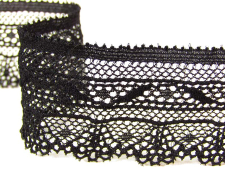 Koronka 3cm elastyczna czarna